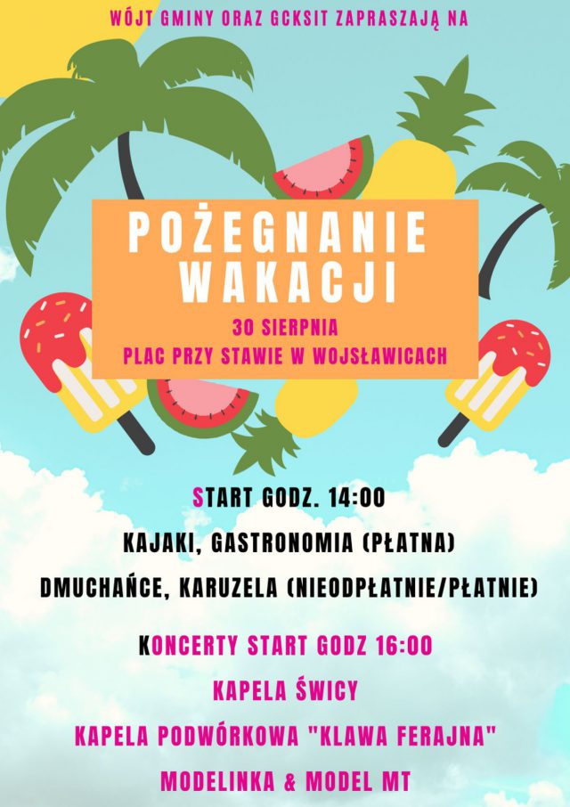 Festyn na zakończenie wakacji w Wojsławicach