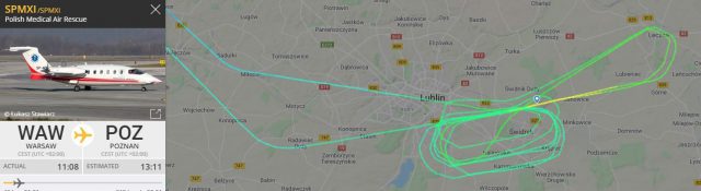 Samolot Lotniczego Pogotowia Ratunkowego krążył nad Lublinem (zdjęcia)