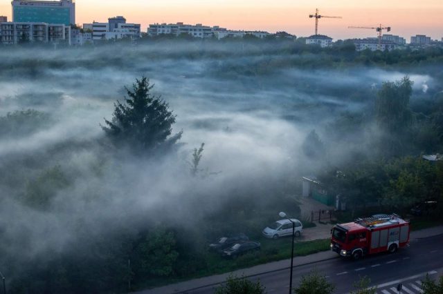 Działkowcy zadymili całą okolicę. Na miejsce wezwano strażaków (zdjęcia)