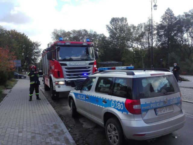 Stracił przytomność w trakcie jazdy, auto uderzyło w drzewo. Po reanimacji mężczyzna trafił do szpitala (zdjęcia)