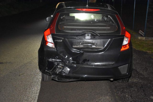 Dostrzegł wchodzącego na jezdnię łosia. Zdołał wyhamować, w jego auto wjechał jednak kierowca opla (zdjęcia)