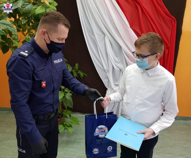 11-letni mieszkaniec regionu zdobył wyróżnienie w ogólnopolskim konkursie Komendy Głównej Policji (zdjęcia)