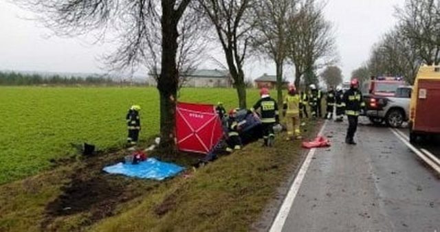 Tragiczny wypadek pod Hrubieszowem, nie żyje jedna osoba (zdjęcia)