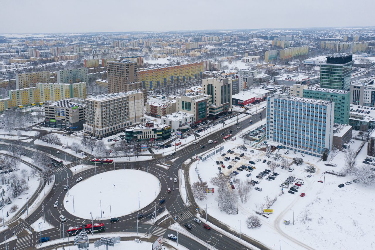 Lublin pod śniegiem, zobacz zdjęcia z drona Lublin112.pl Wiadomości