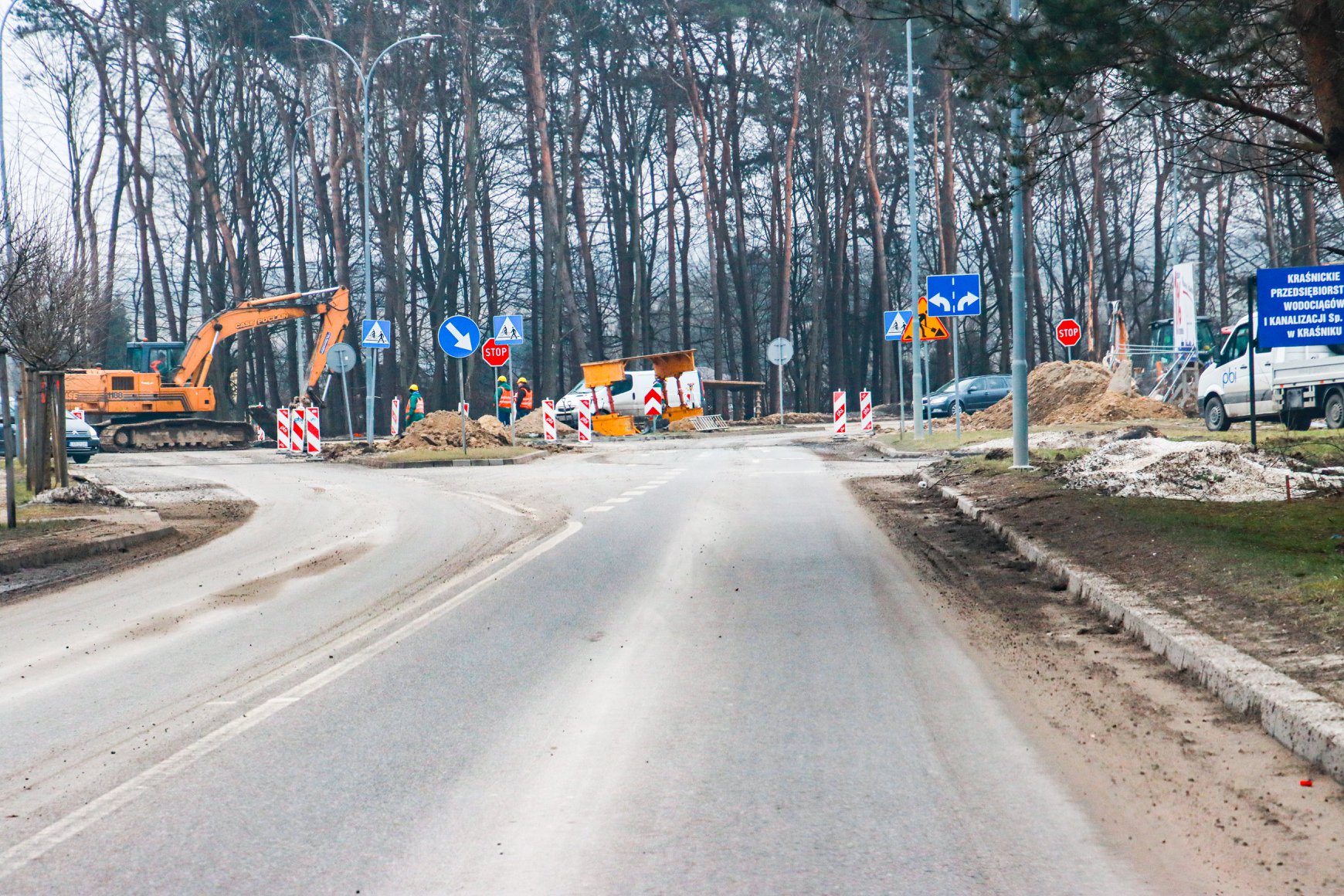 Na 4 miesiące zamkną w Kraśniku główną ulicę. Trwa budowa tzw. obwodnicy północnej (zdjęcia)