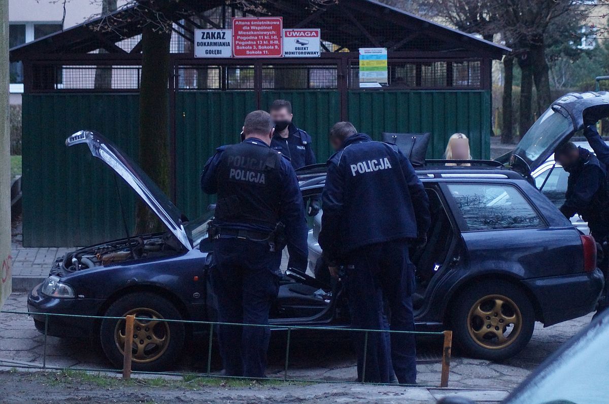 Wysiedli z samochodu i zaczęli krzyczeć, jeden miał pistolet, drugi pałkę. Policjanci znaleźli przy nich narkotyki (zdjęcia)