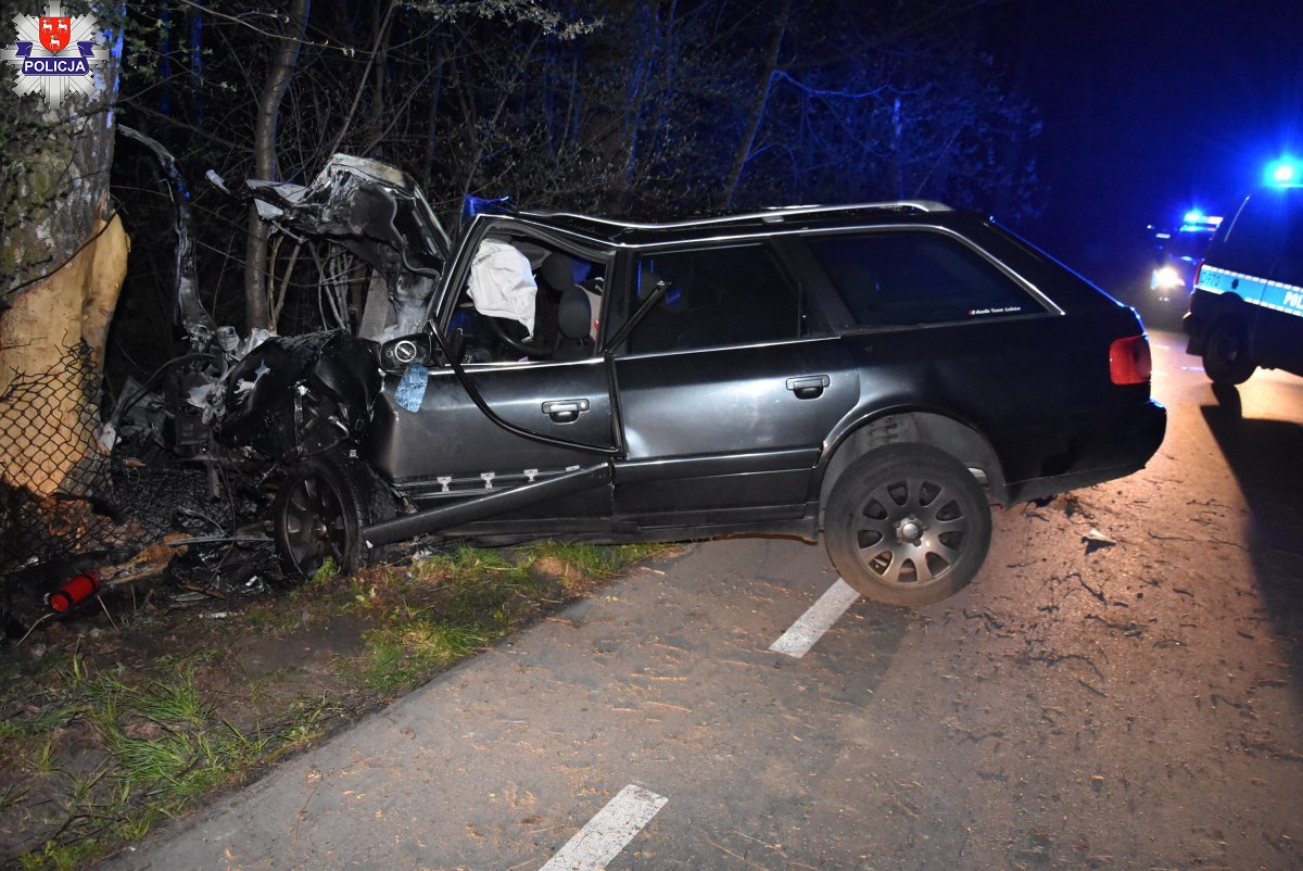 Trzy groźne wypadki w weekend majowy na drogach powiatu łukowskiego (zdjęcia)