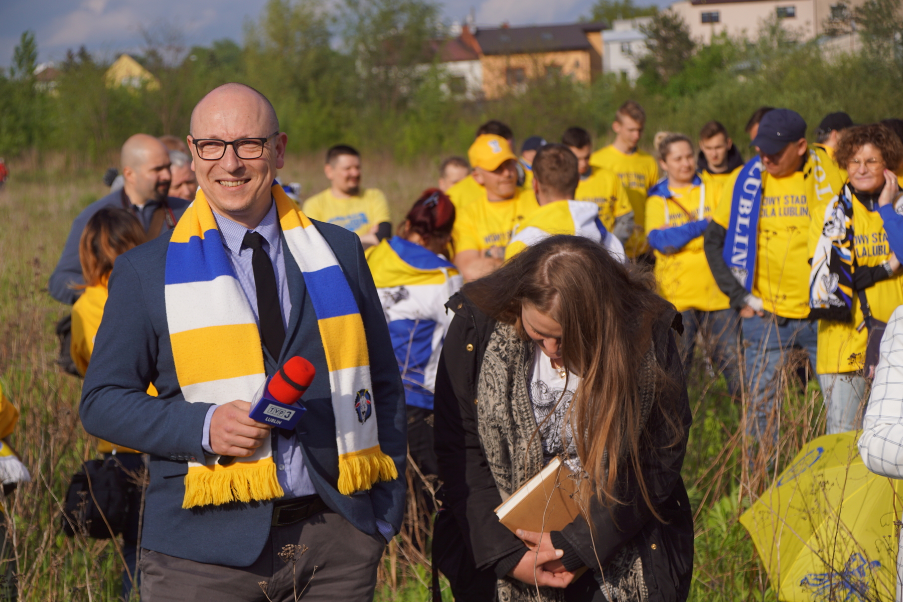 Naprzeciwko siebie stanęli przeciwnicy i zwolennicy budowy stadionu żużlowego w Lublinie (zdjęcia, wideo)
