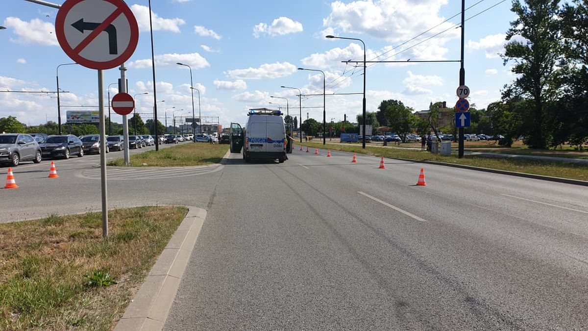 Wypadek motocyklisty w Lublinie. Są spore utrudnienia w ruchu (zdjęcia)