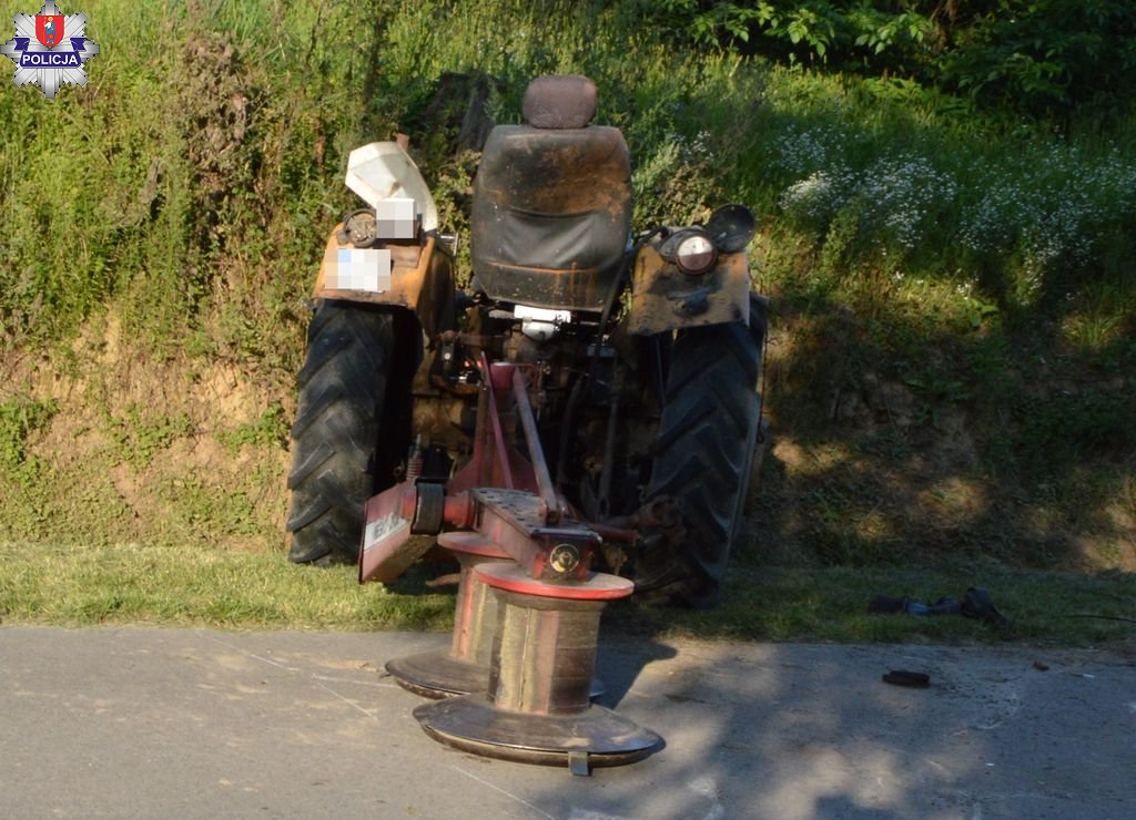 Nie żyje mężczyzna przygnieciony przez ciągnik rolniczy (zdjęcia)