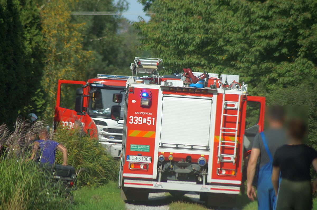 Rozpalił ognisko, aby pozbyć się pozostałości roślinnych. Sąsiedzi wezwali strażaków (zdjęcia)