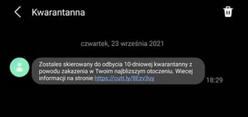 Pod żadnym pozorem nie klikaj w link w SMS-ie z informacją o kwarantannie!