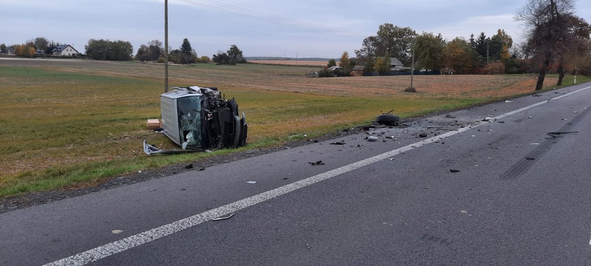 Tragiczny wypadek na drodze krajowej nr 12. Trasa Piaski – Chełm zablokowana (zdjęcia)