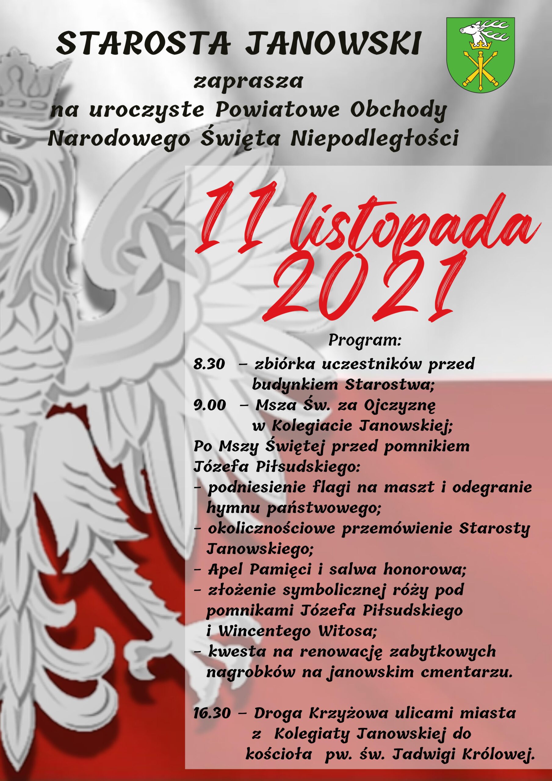 Program obchodów Narodowego Święta Niepodległości w miastach naszego regionu