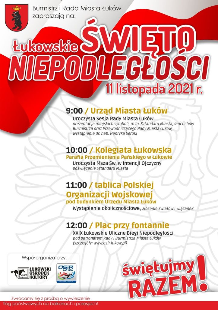 Program obchodów Narodowego Święta Niepodległości w miastach naszego regionu