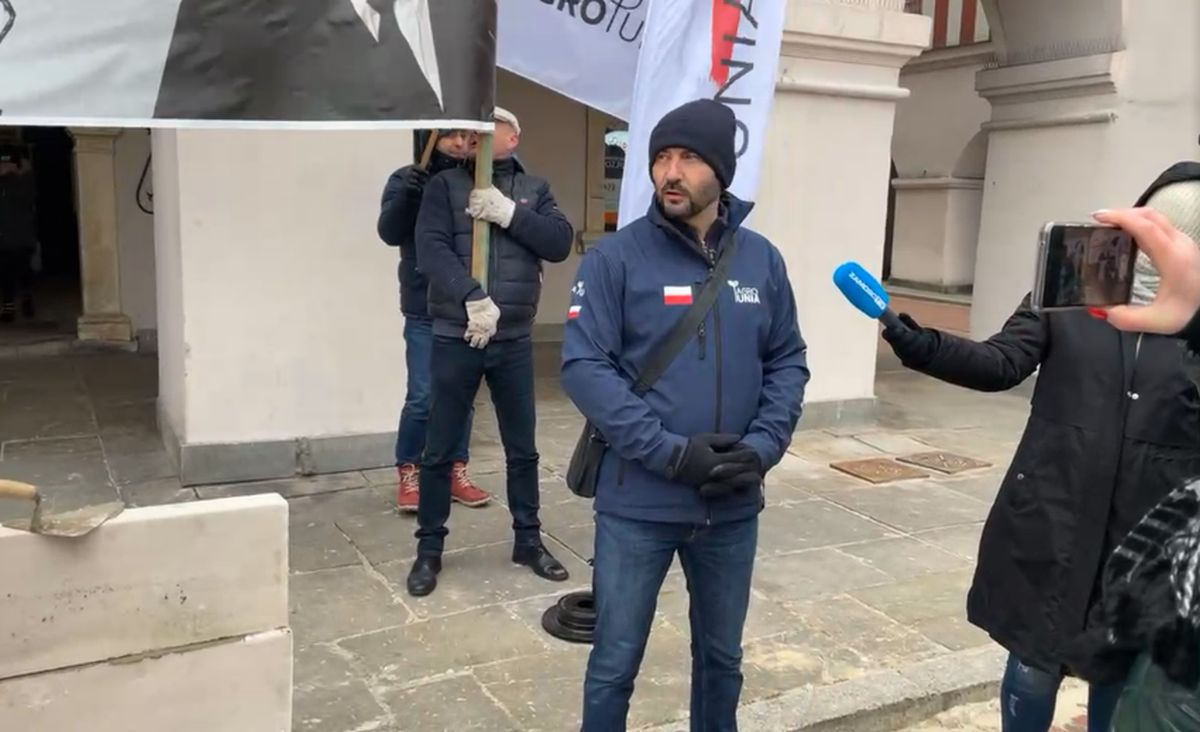 AgroUnia protestowała w Zamościu. „Nie damy Sachajce zabetonować związków rolniczych” (zdjęcia)