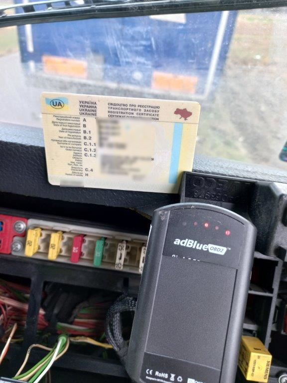 Wyłącznik AdBlue w ukraińskiej ciężarówce (zdjęcia)
