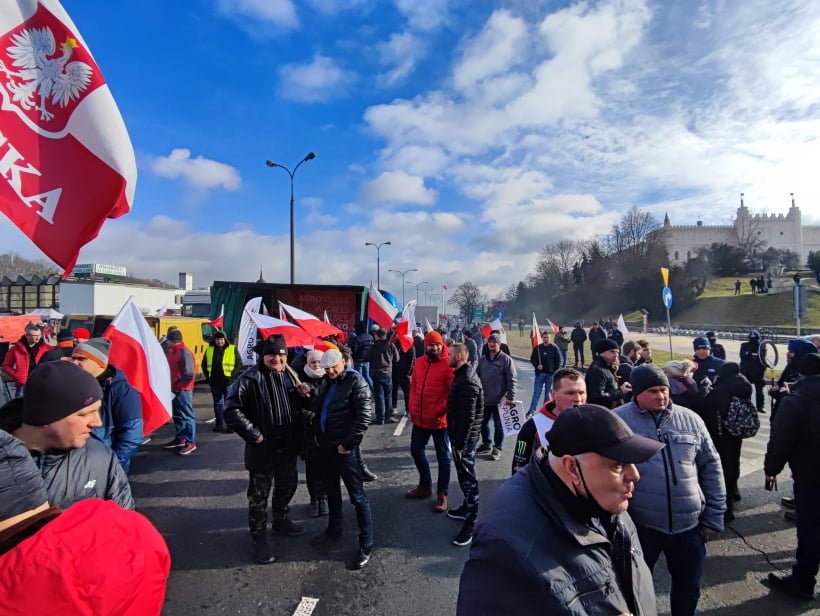 Rolnicy i przedsiębiorcy blokują Lublin. Trwa protest (wideo, zdjęcia) RELACJA NA ŻYWO