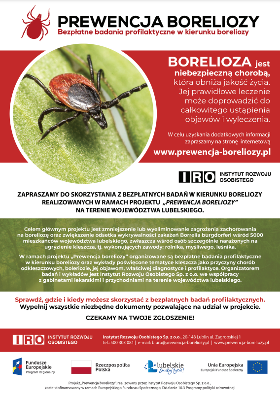 Prewencja boreliozy – bezpłatne badania diagnostyczne dla mieszkańców województwa lubelskiego