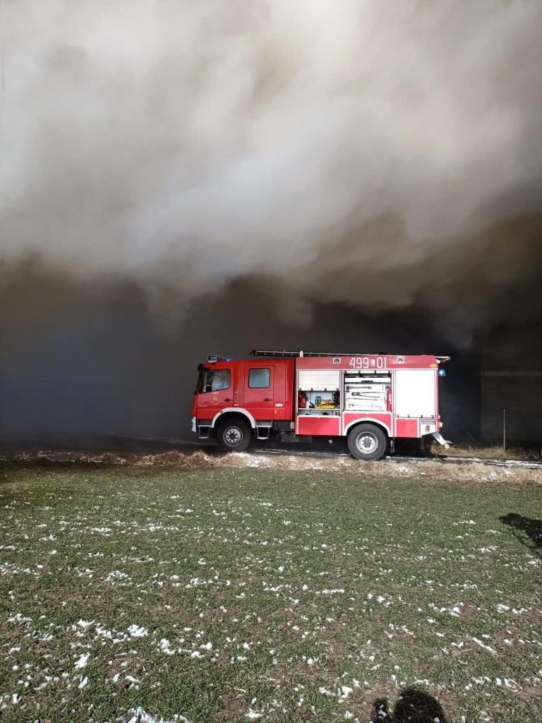 Strażacy walczyli z ogromnym pożarem kurnika. W akcji gaśniczej 10 zastępów straży pożarnej (zdjęcia)