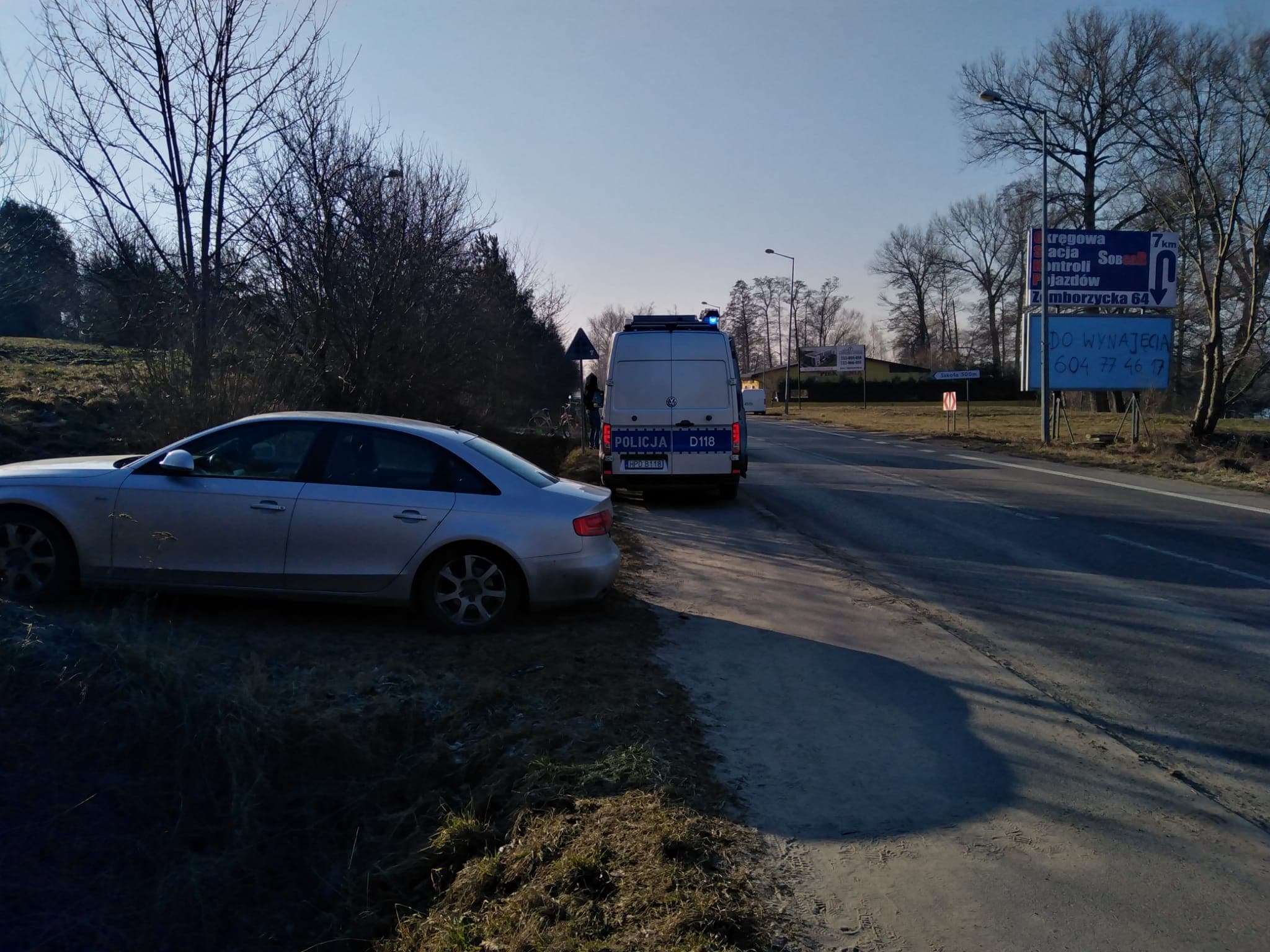 Wypadek z udziałem rowerzysty na trasie Lublin – Bychawa (zdjęcia)
