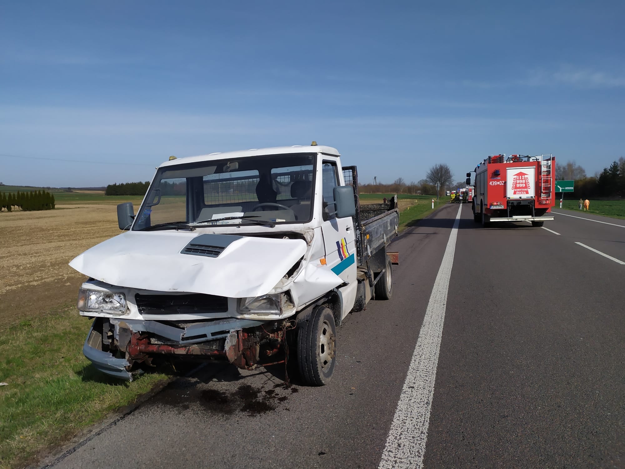 Zderzenie pojazdów na obwodnicy Krasnegostawu. Utrudnienia w ruchu w kierunku Zamościa (zdjęcia)