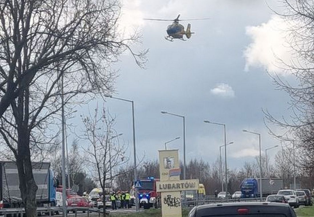 Wypadek na trasie Kock – Lubartów. Utrudnienia w ruchu na drodze krajowej nr 19 (zdjęcia, wideo)