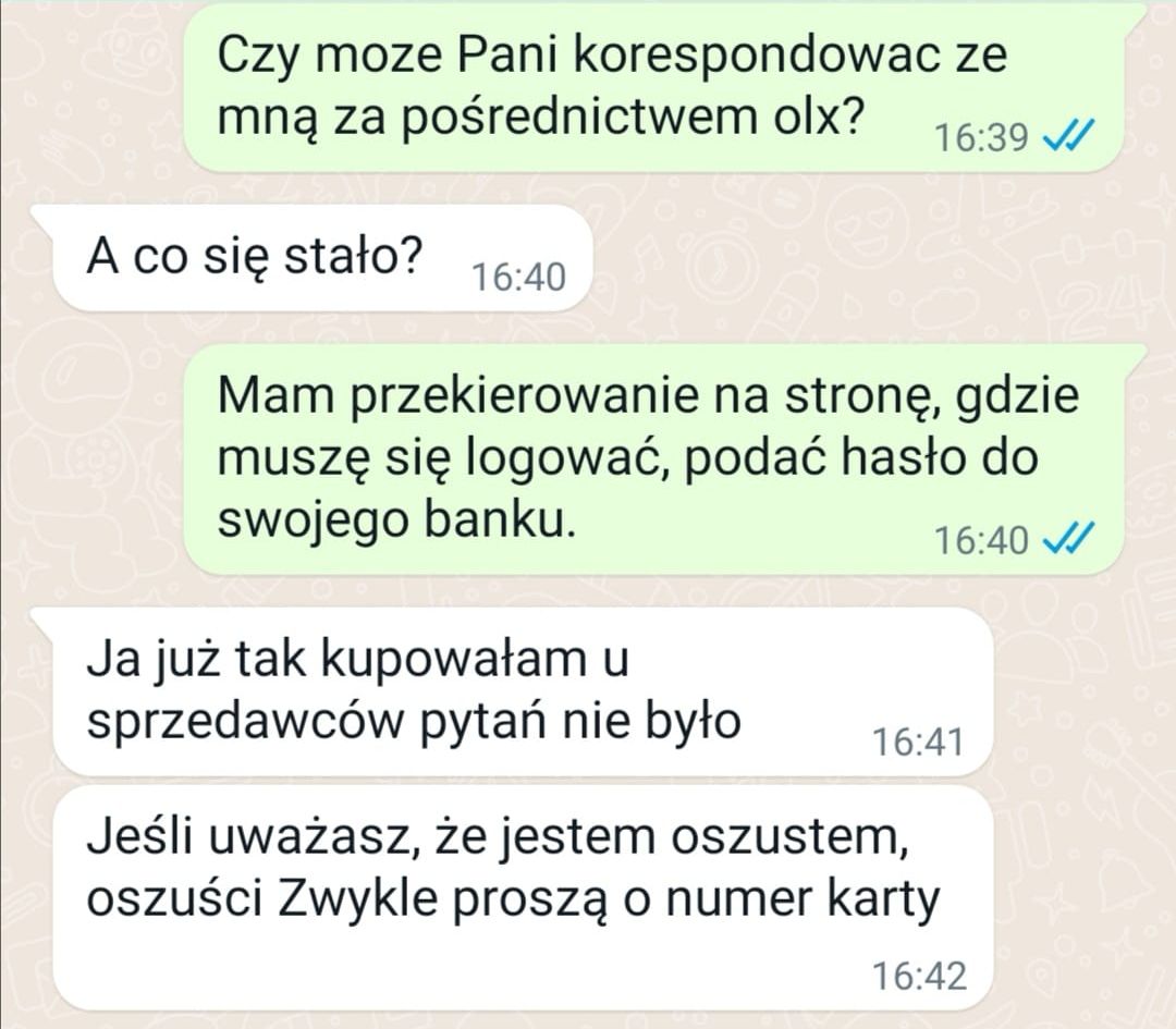 Sprzedajecie różne przedmioty w Internecie? Tak wygląda korespondencja z oszustem (zdjęcia)