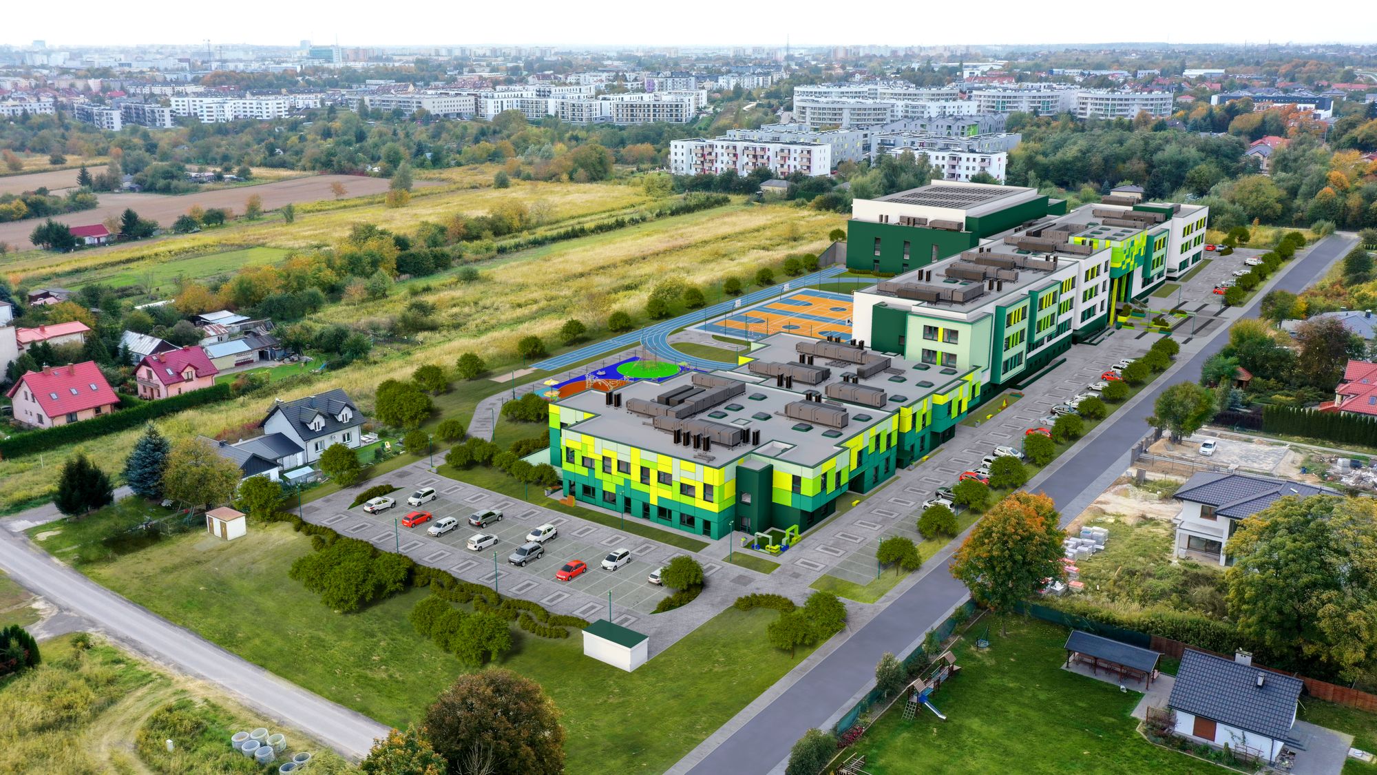 W Lublinie powstanie nowa podstawówka z przedszkolem i żłobkiem. Obiekt pomieści 1,2 tys. dzieci (wizualizacje)