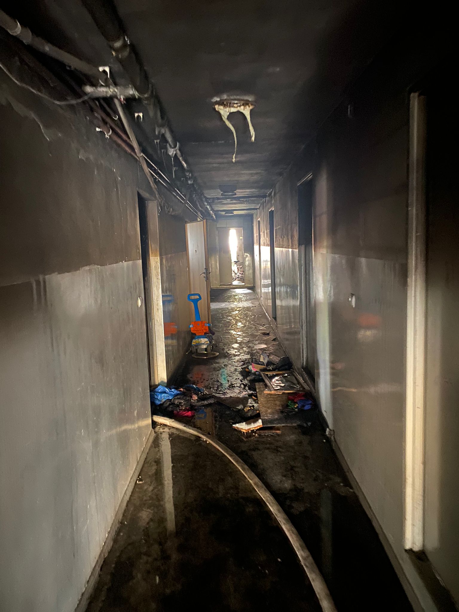 Kilka zastępów straży pożarnej gasiło pożar mieszkania. Jedna osoba trafiła do szpitala (zdjęcia)