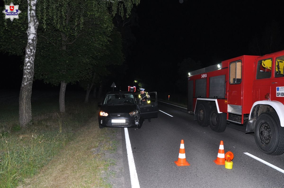 Tragiczny wypadek w trakcie wyprzedzania. Życia pieszego nie udało się uratować (zdjęcia)