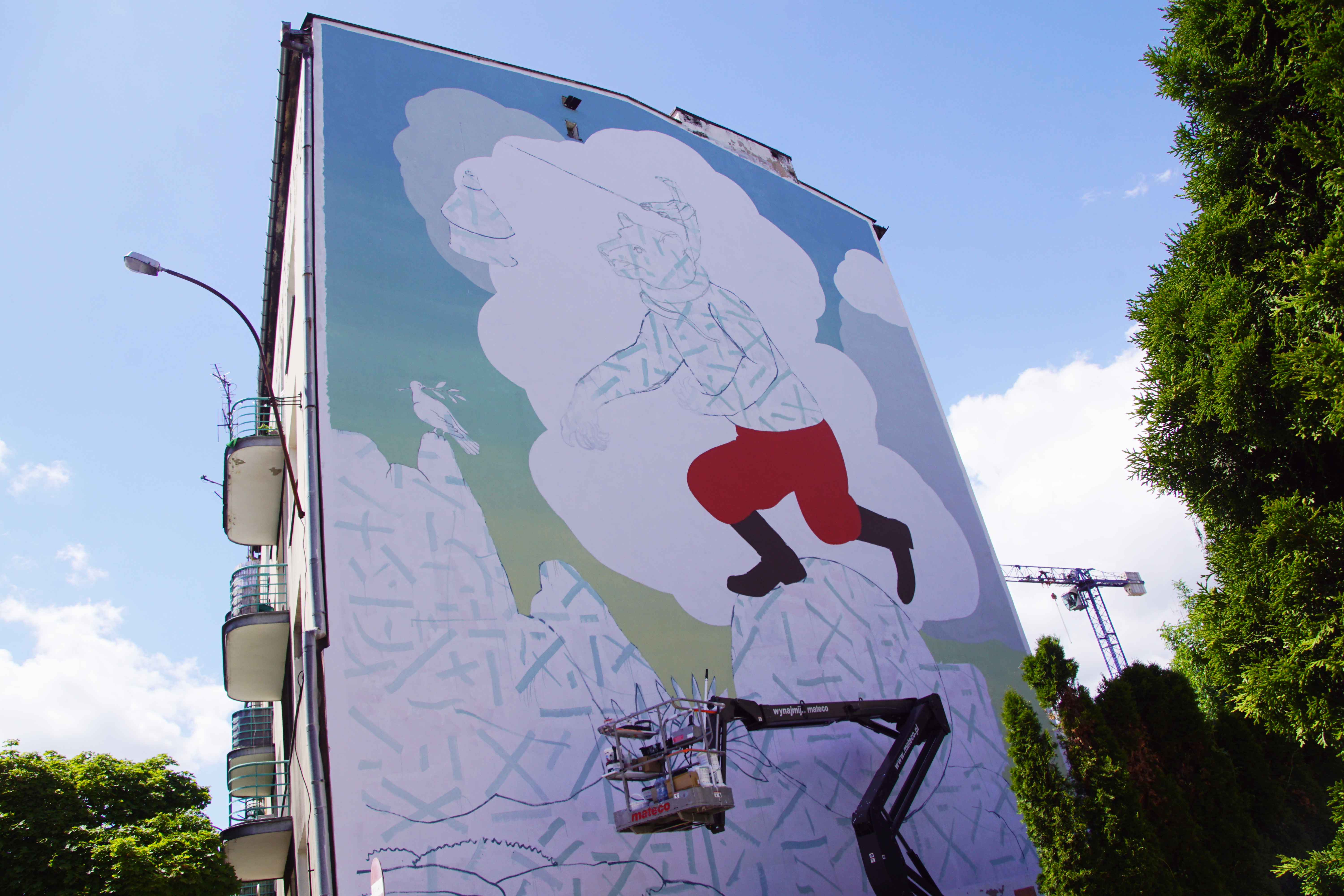 Po 10 latach nastąpi zmiana murali. Ogromna ściana w centrum miasta zyskuje nowe malowidło (zdjęcia)