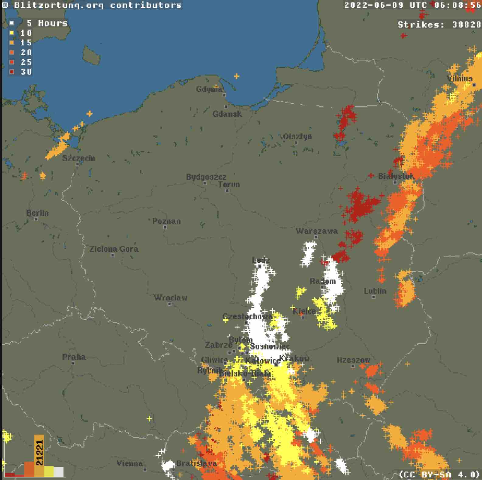 Pierwszy upał możliwy już dziś, burze znów pojawią się na obszarze woj. lubelskiego. Prawdopodobne opady gradu, ulewy i silny wiatr