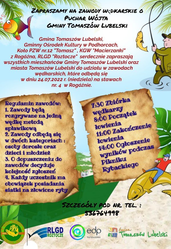 Piknik rybacki na stawach w Rogóźnie