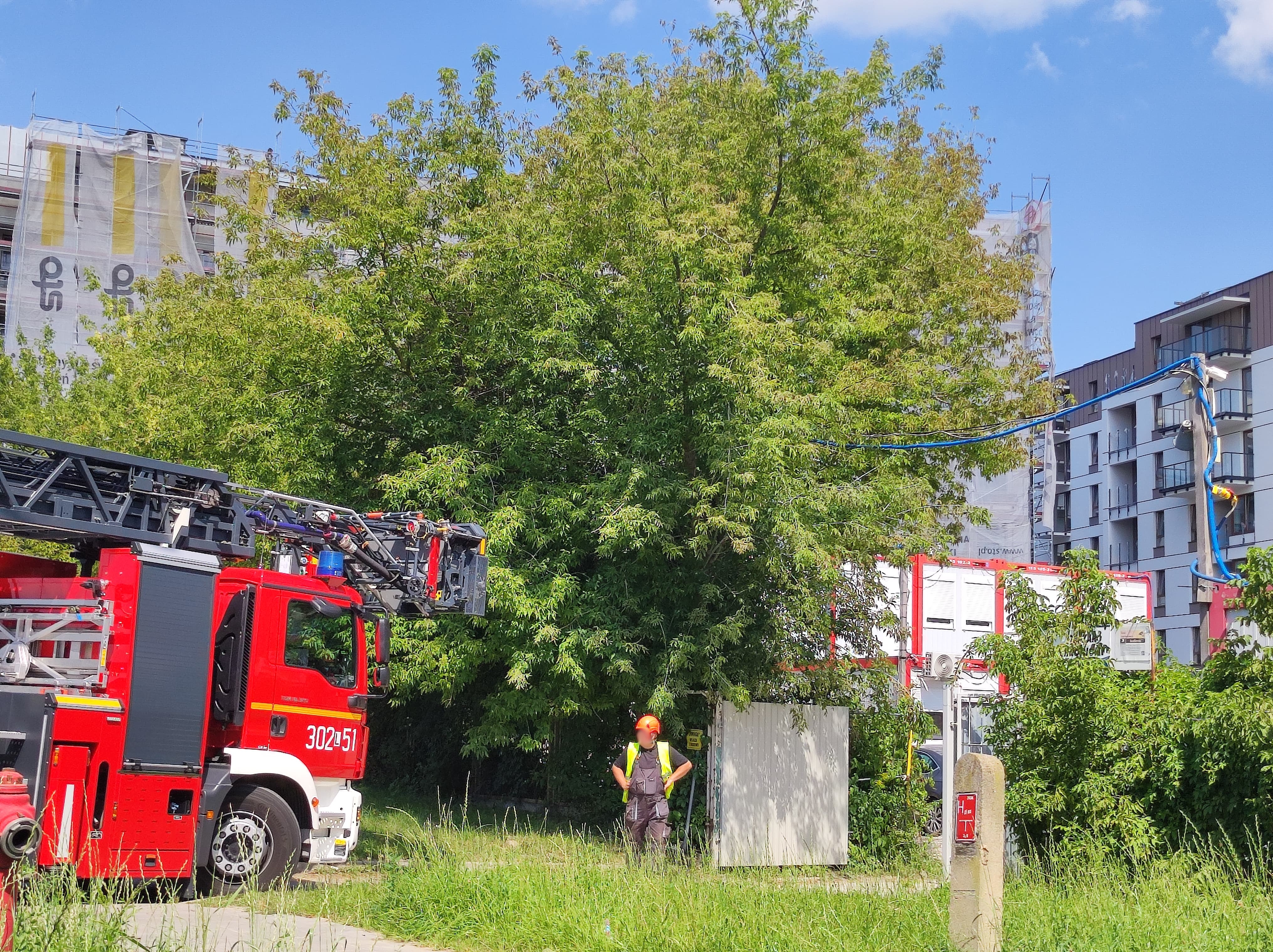 Pożar na budowie w Lublinie. Sytuacja jest już opanowana (zdjęcia)
