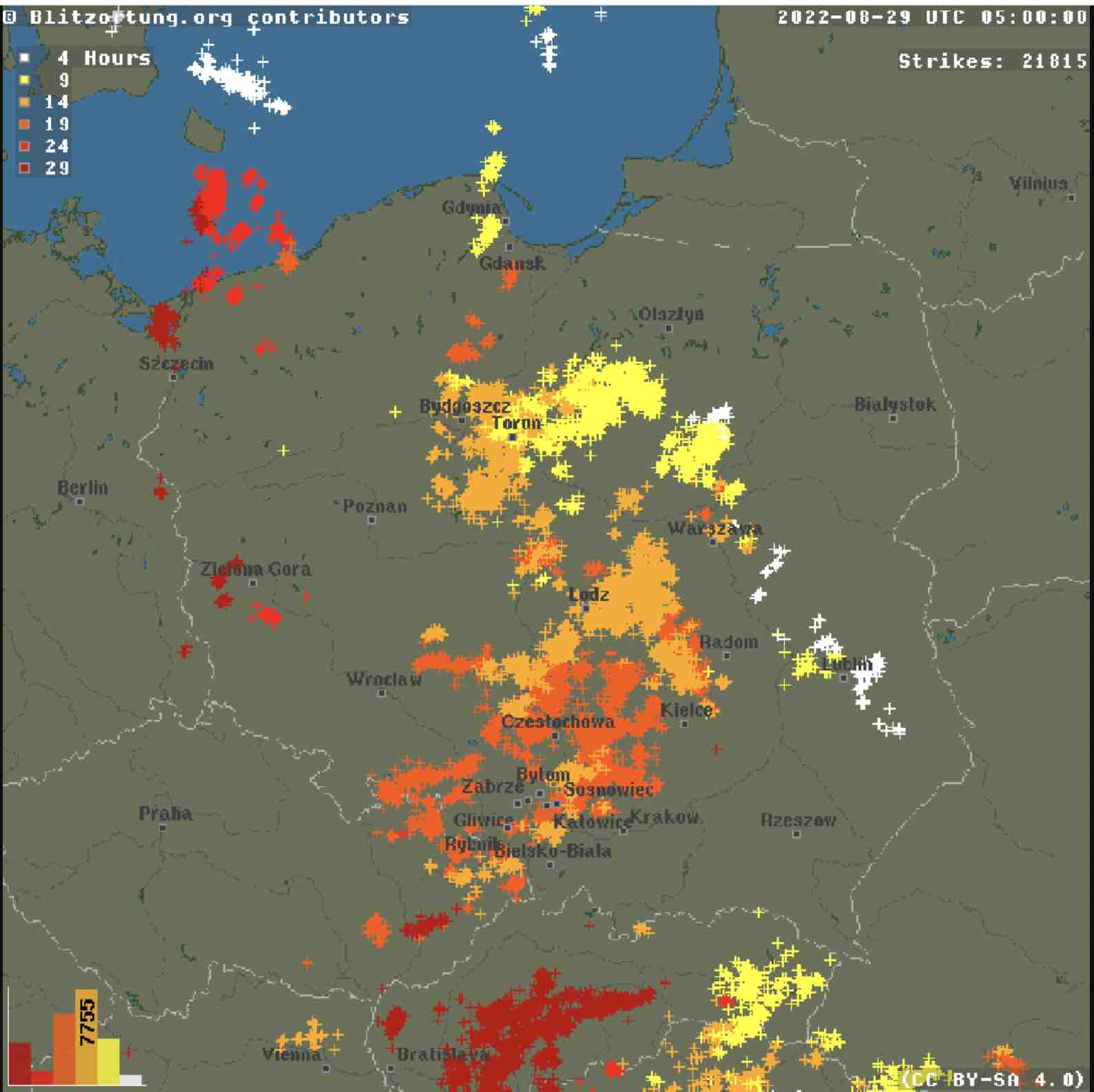 Burze znów pojawią się na obszarze woj. lubelskiego. Będą jednak szybko opuszczać nasz kraj