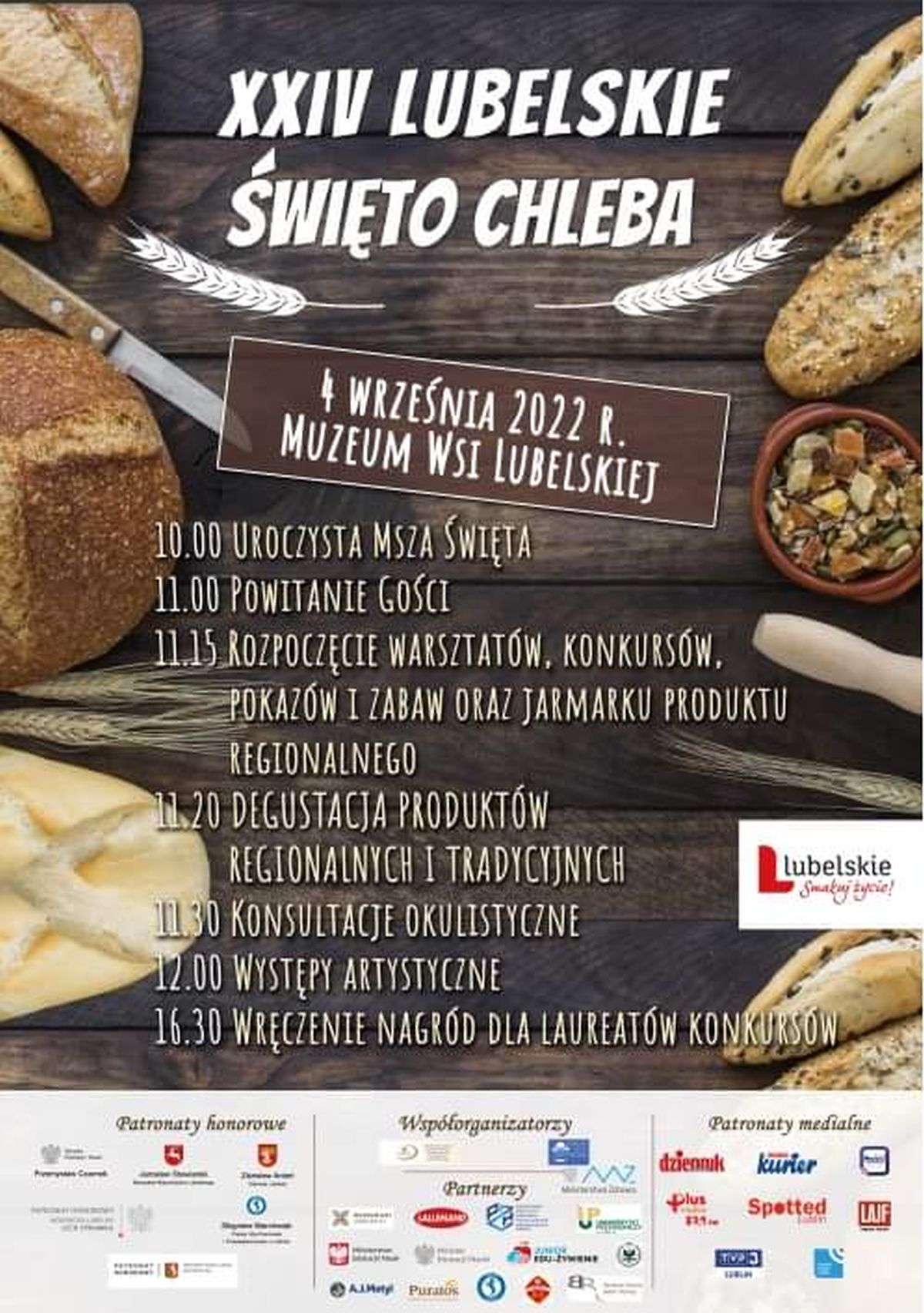 Lubelskie Święto Chleba: Będzie dobre tradycyjne polskie pieczywo i smakołyki cukiernicze