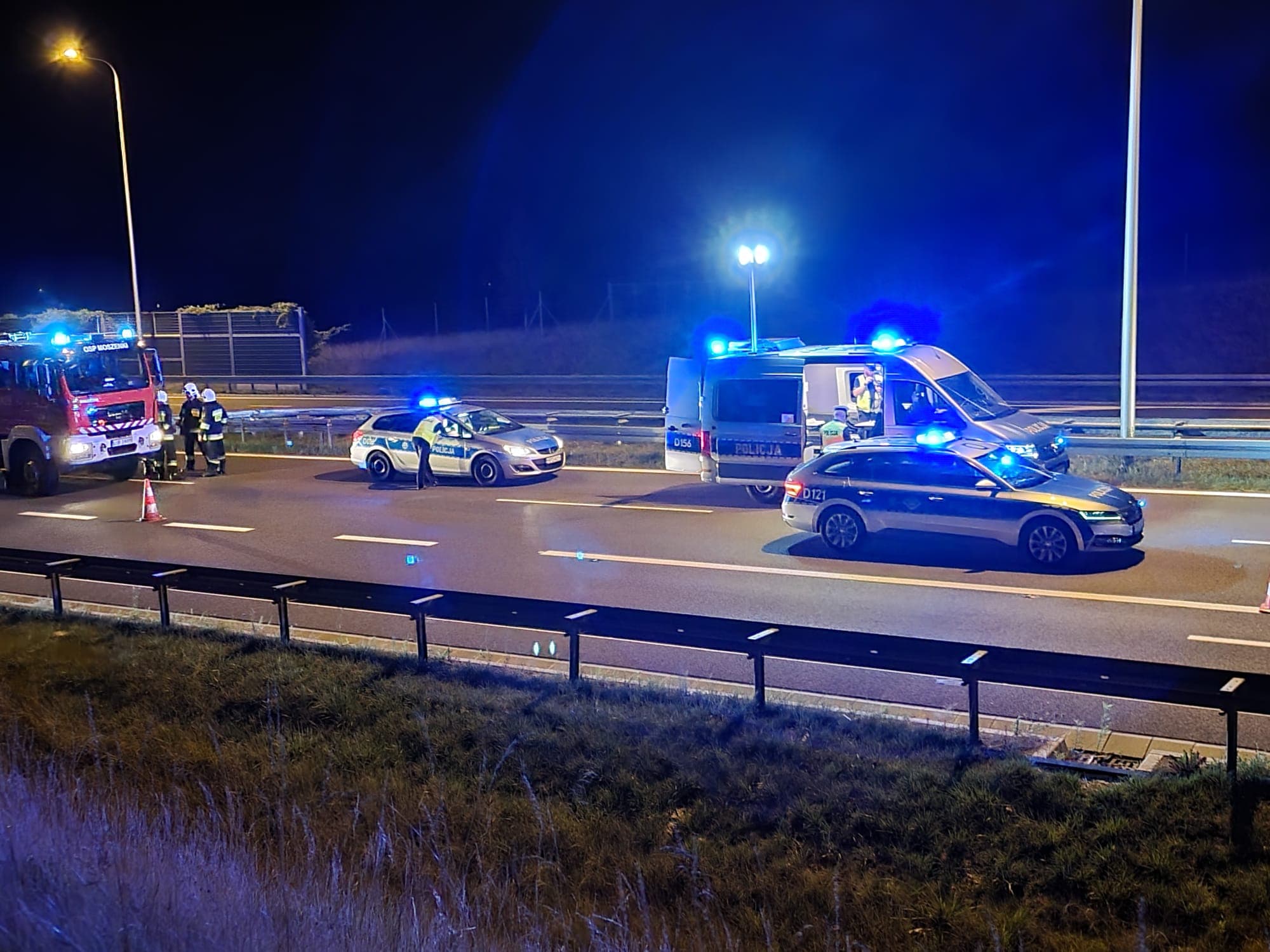 Zderzenie trzech ciężarówek na obwodnicy Lublina. Jedna osoba jest ranna (zdjęcia, wideo)