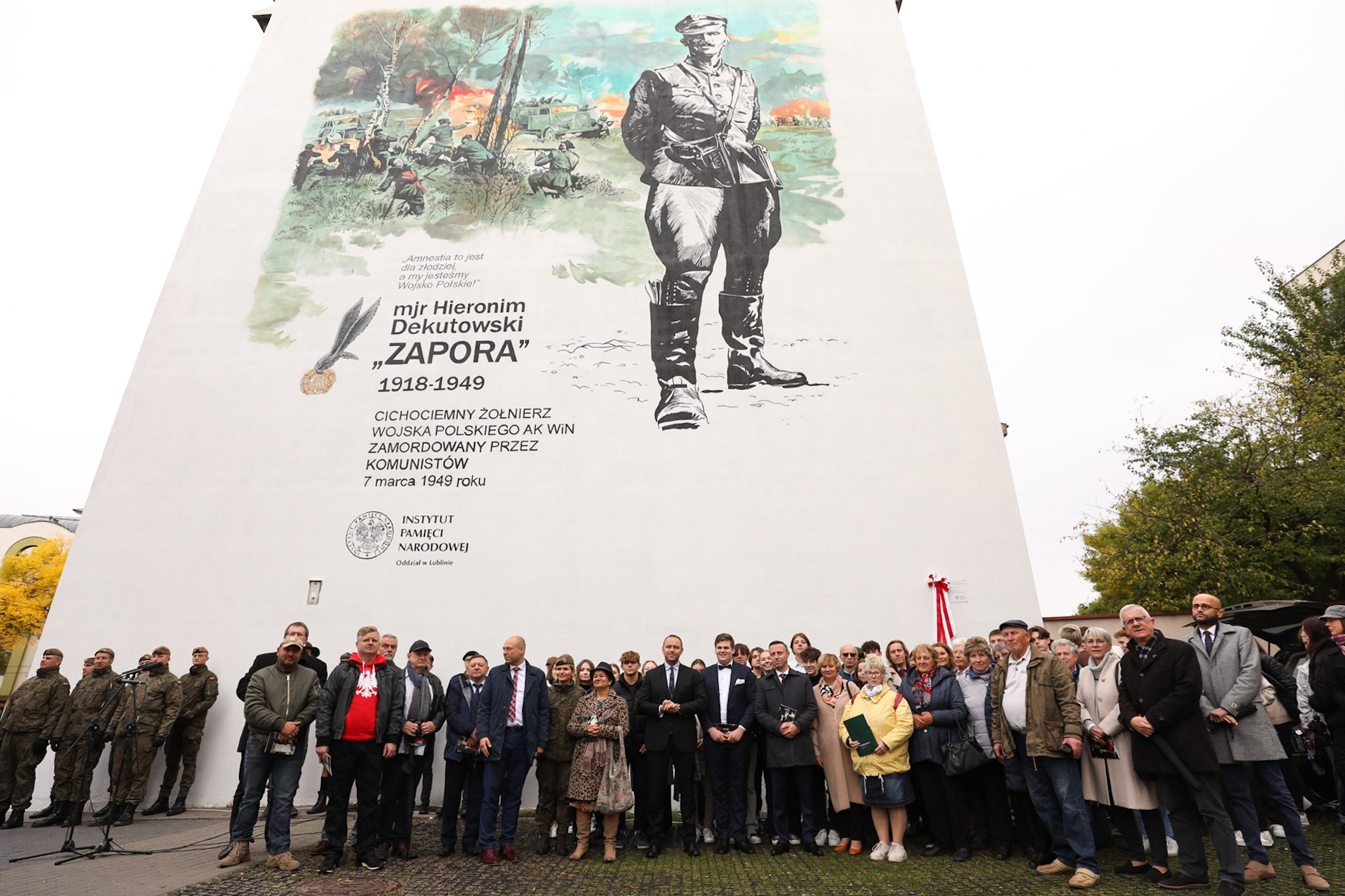 W Lublinie powstał nowy mural. Jest poświęcony mjr. Hieronimowi Dekutowskiemu „Zaporze” (zdjęcia)