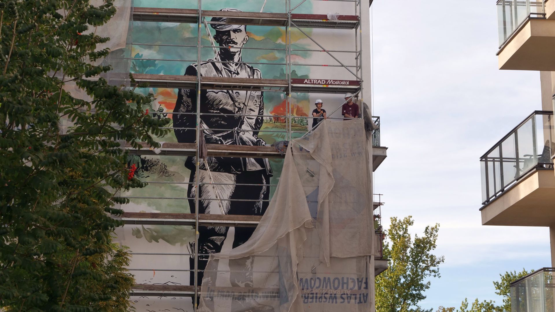 W Lublinie powstaje mural mjr. Hieronima Dekutowskiego „Zapory” (zdjęcia)