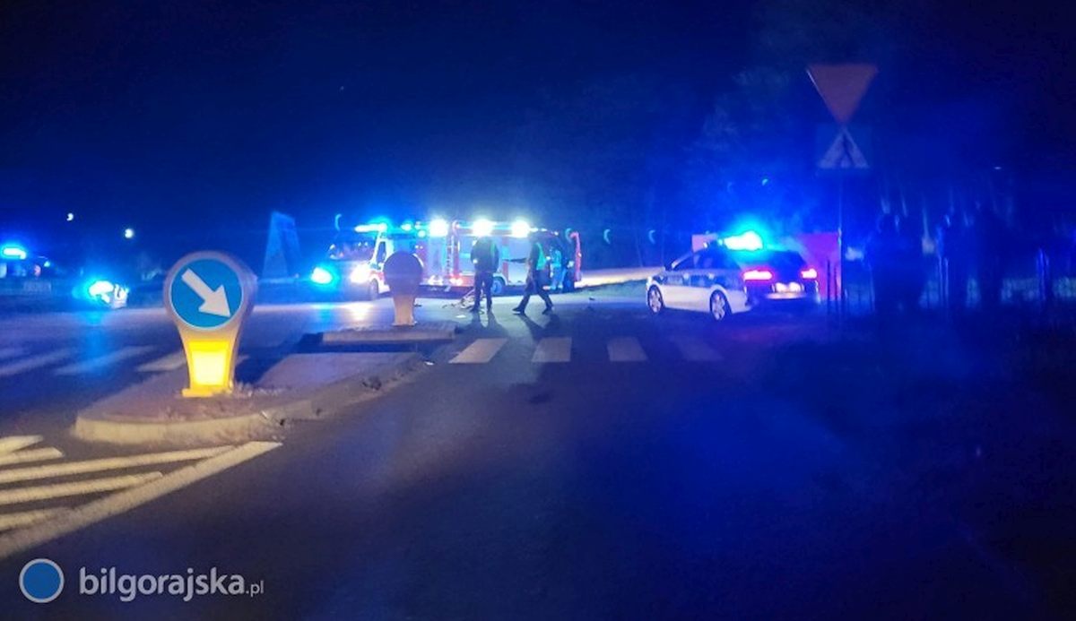 Tragiczny wypadek na trasie Lublin – Biłgoraj. Nie żyje rowerzysta (zdjęcia)