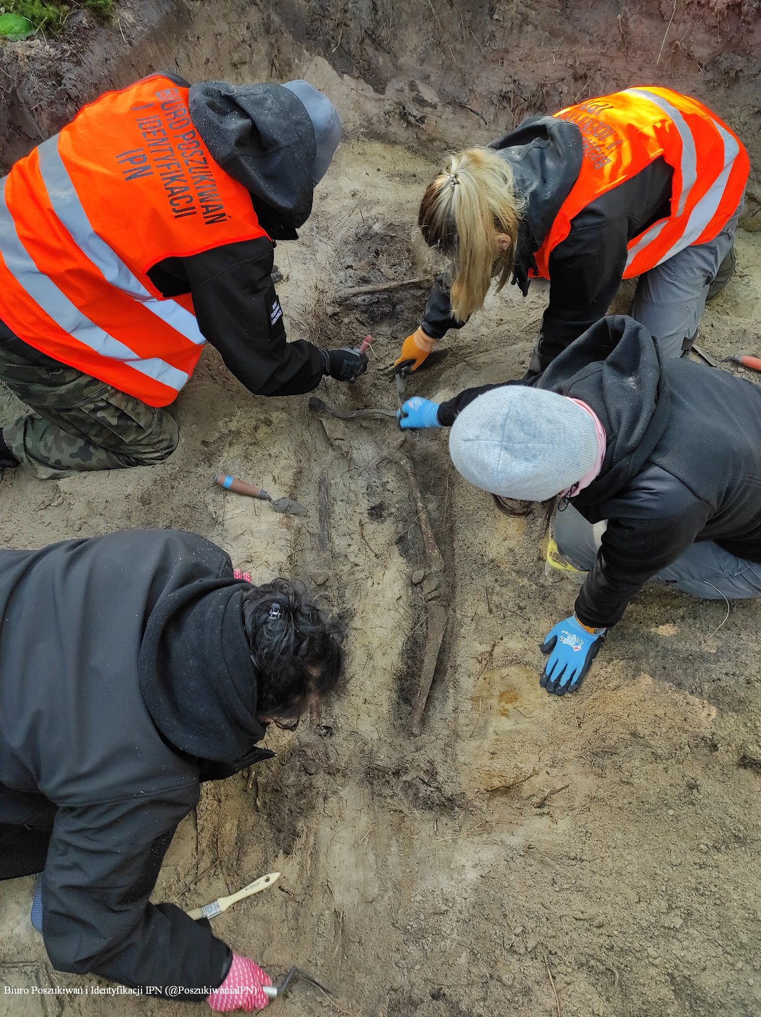 Przeprowadzono ekshumację pochówku chłopca, prawdopodobnie wysiedlonego z Zamojszczyzny w ramach „Aktion Zamość” (zdjęcia)