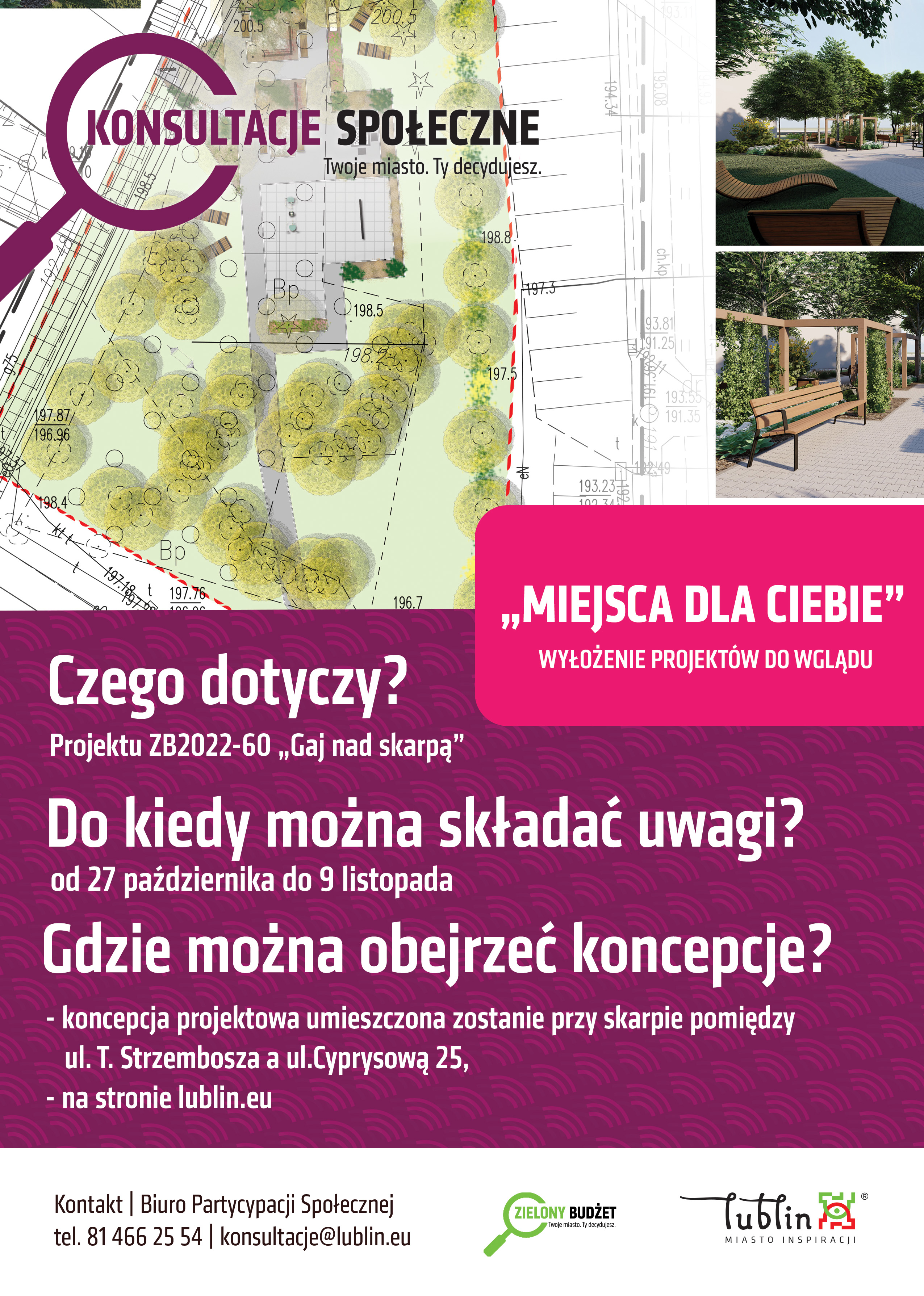 Są koncepcje „Skweru marzeń” i „Gaju nad skarpą” w Lublinie (wizualizacje)