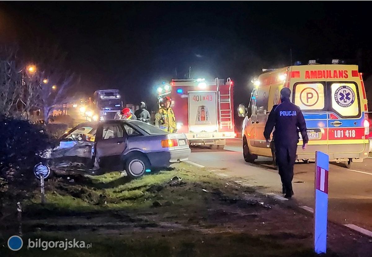 Po pijanemu wsiadł za kierownicę, doprowadził do wypadku. Volkswagen zderzył się z audi (zdjęcia)