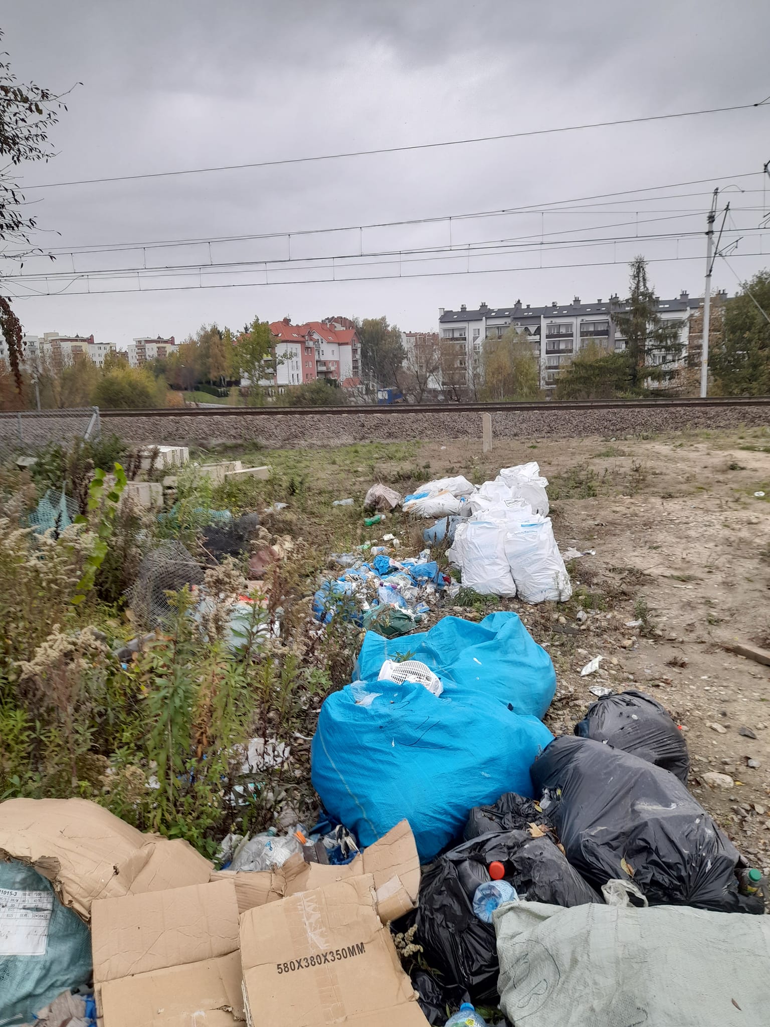 Śmieci „witają” podróżnych. Kto podrzucił azbest w workach przy jednej z ulic Lublina? (zdjęcia)