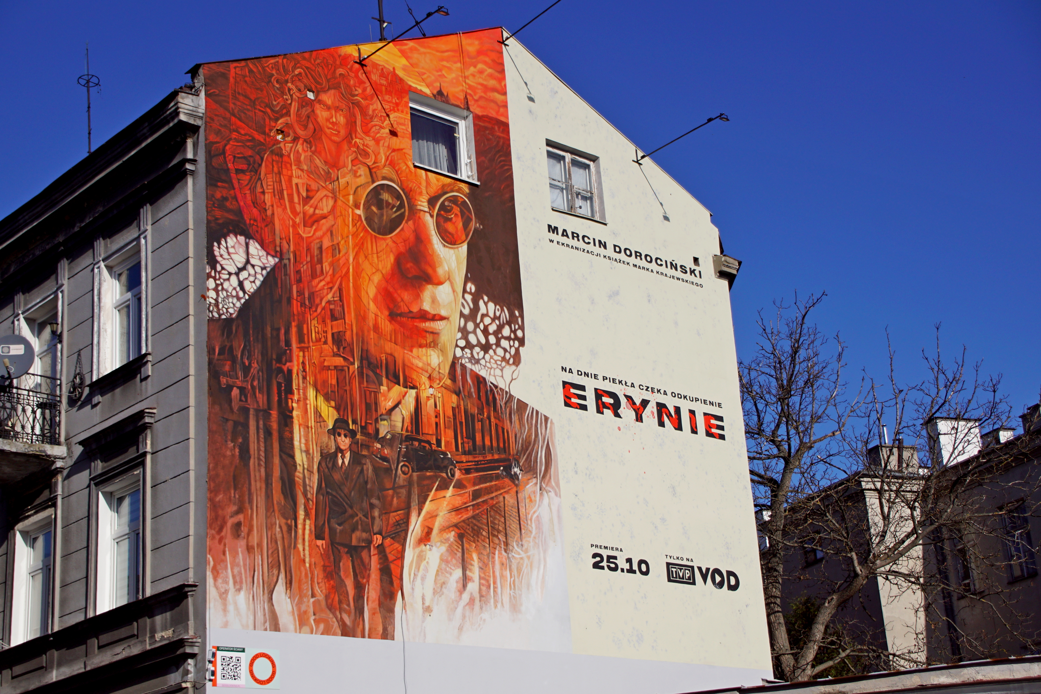 Na jednym z lubelskich budynków powstał nowy mural. To zapowiedź serialu Telewizji Polskiej (zdjęcia)