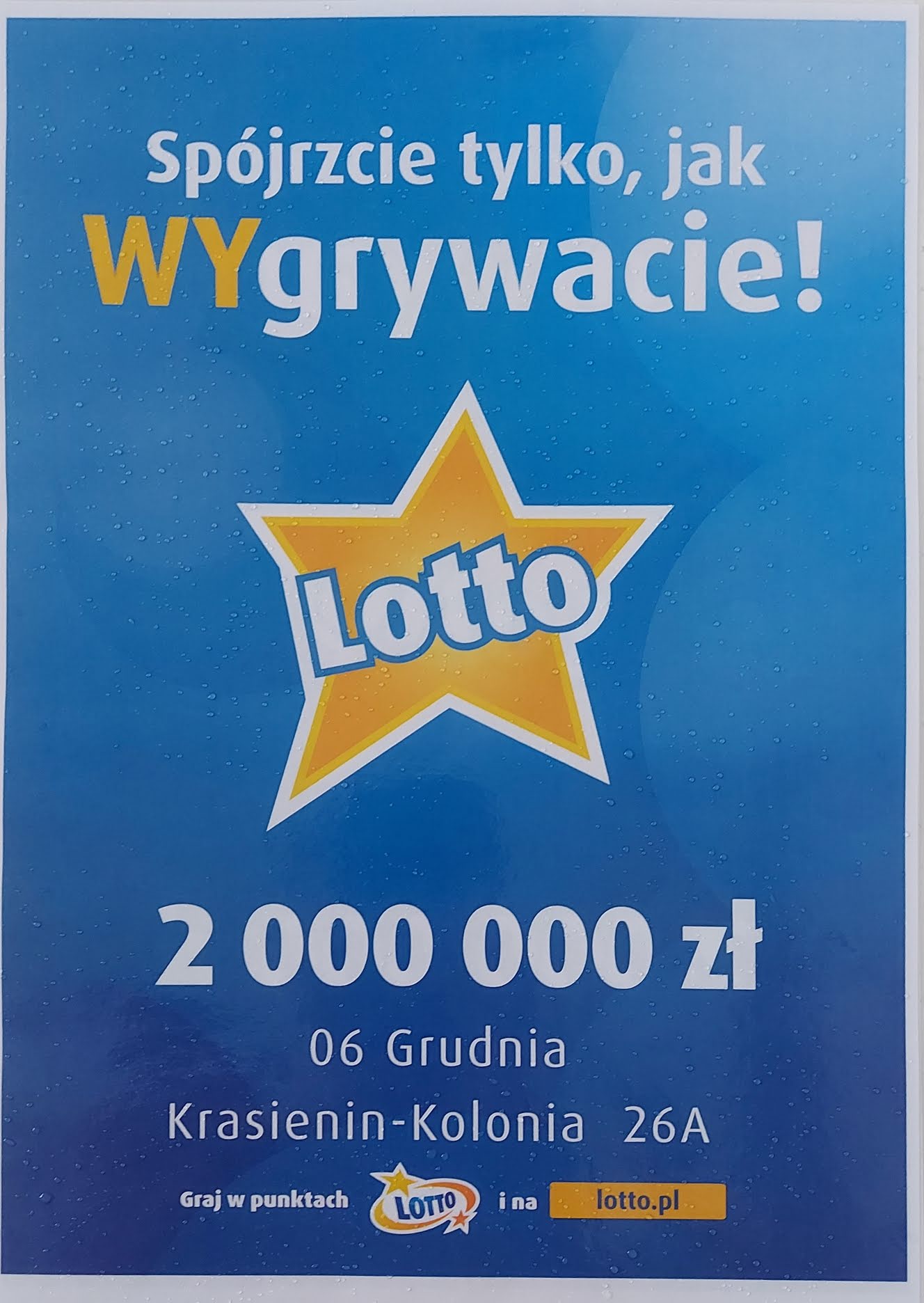 Ktoś niedaleko Lublina wygrał 2 000 000 złotych