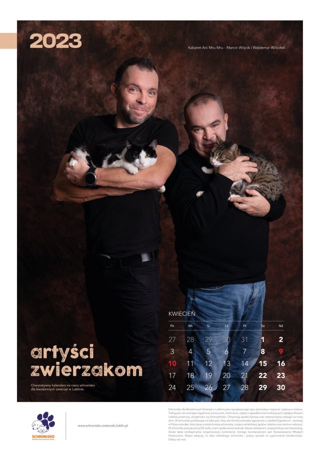 „Artyści zwierzakom”. Powstał niesamowity, charytatywny kalendarz na rzecz lubelskiego schroniska (zdjęcia)