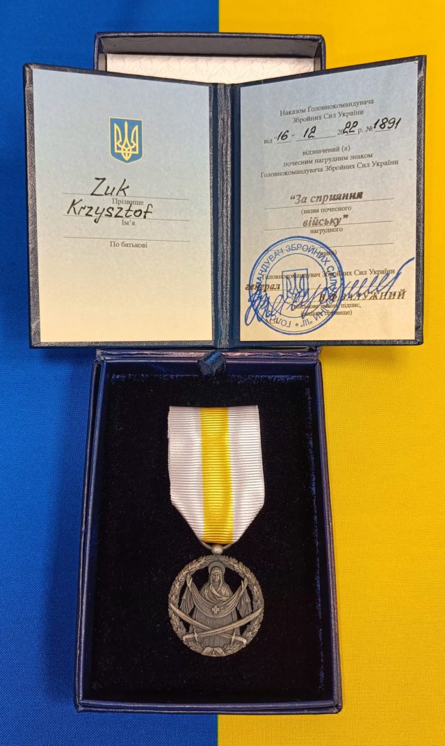 Prezydent Lublina odznaczony ukraińską odznaką honorową „Za wspieranie wojska” (zdjęcia)
