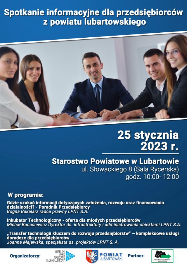 Spotkanie dla przedsiębiorców z powiatu lubartowskiego